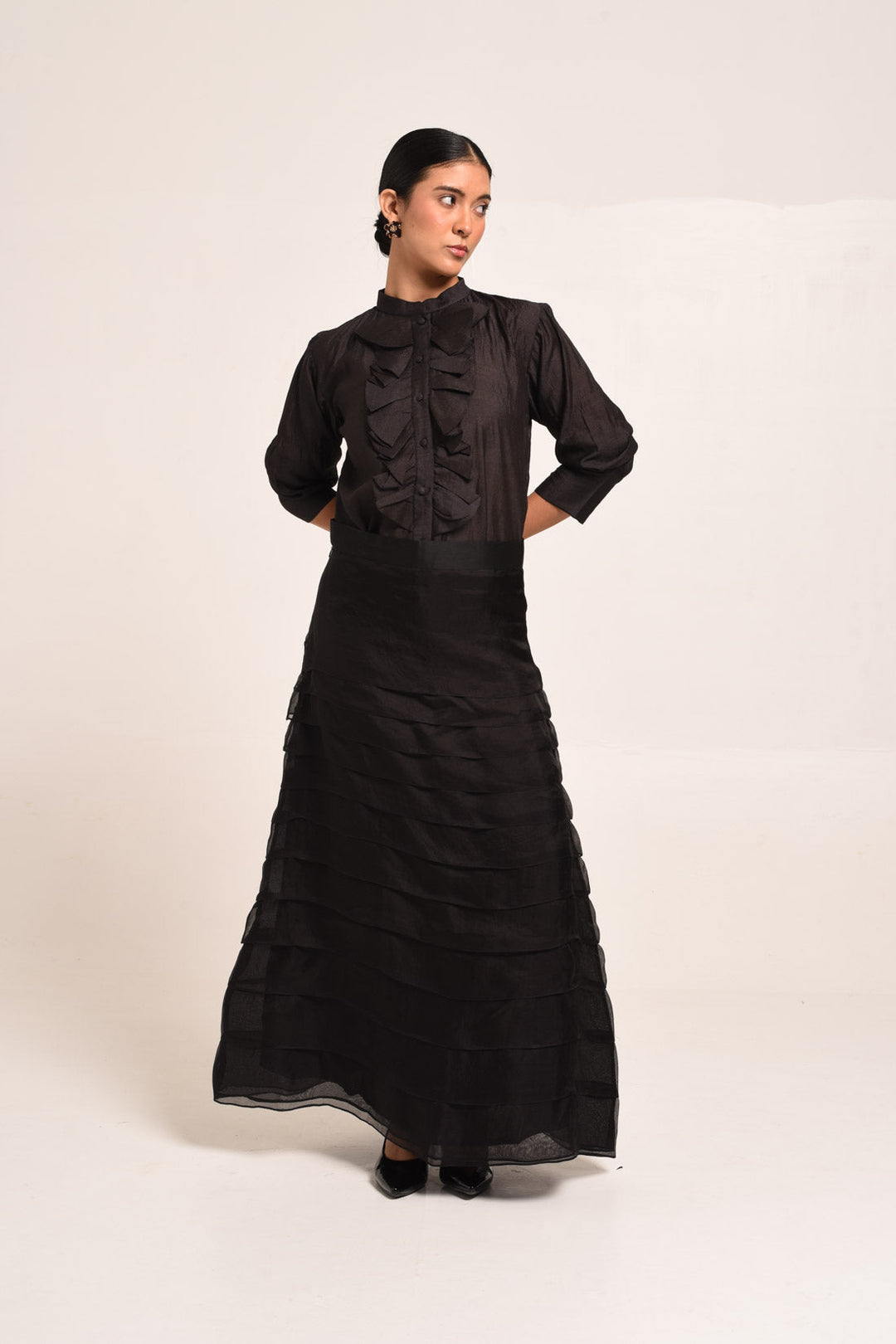 PERÚ RUFFLED SILK BLOUSE