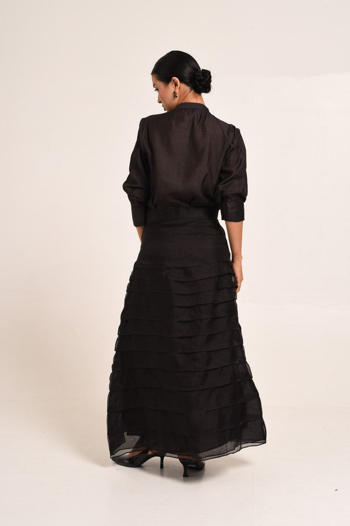 PERÚ RUFFLED SILK BLOUSE