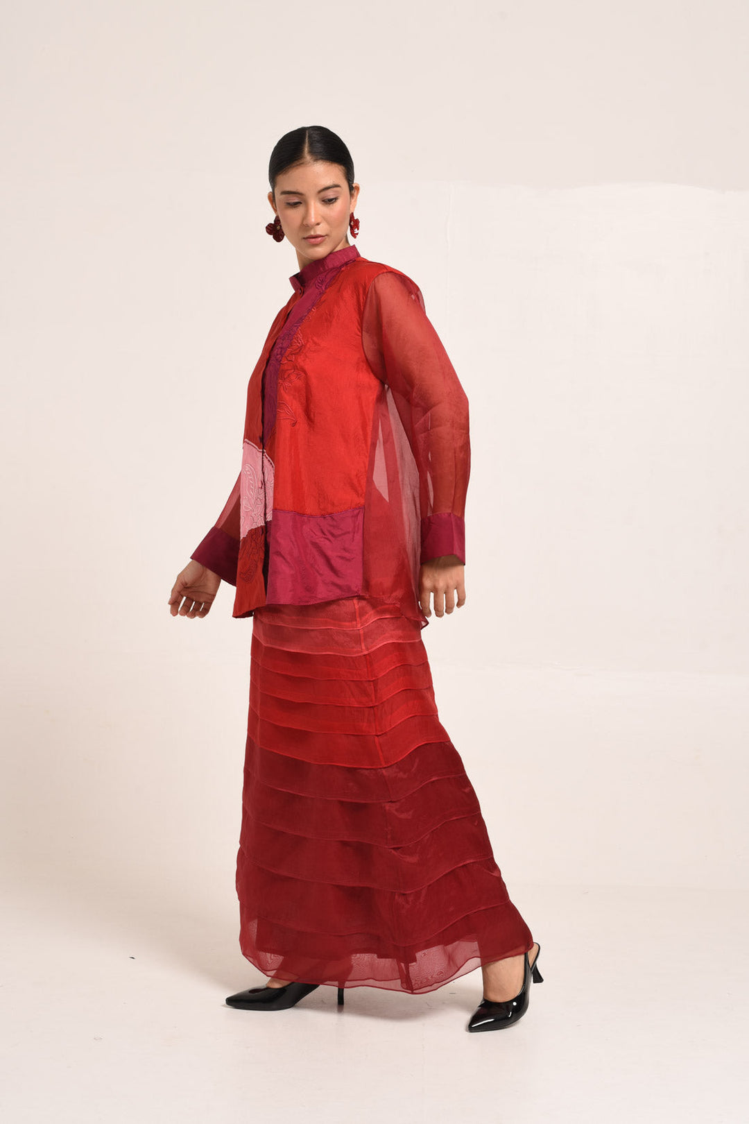 PERÚ  BLOUSE WITH COLOR BLOCK DETAIL