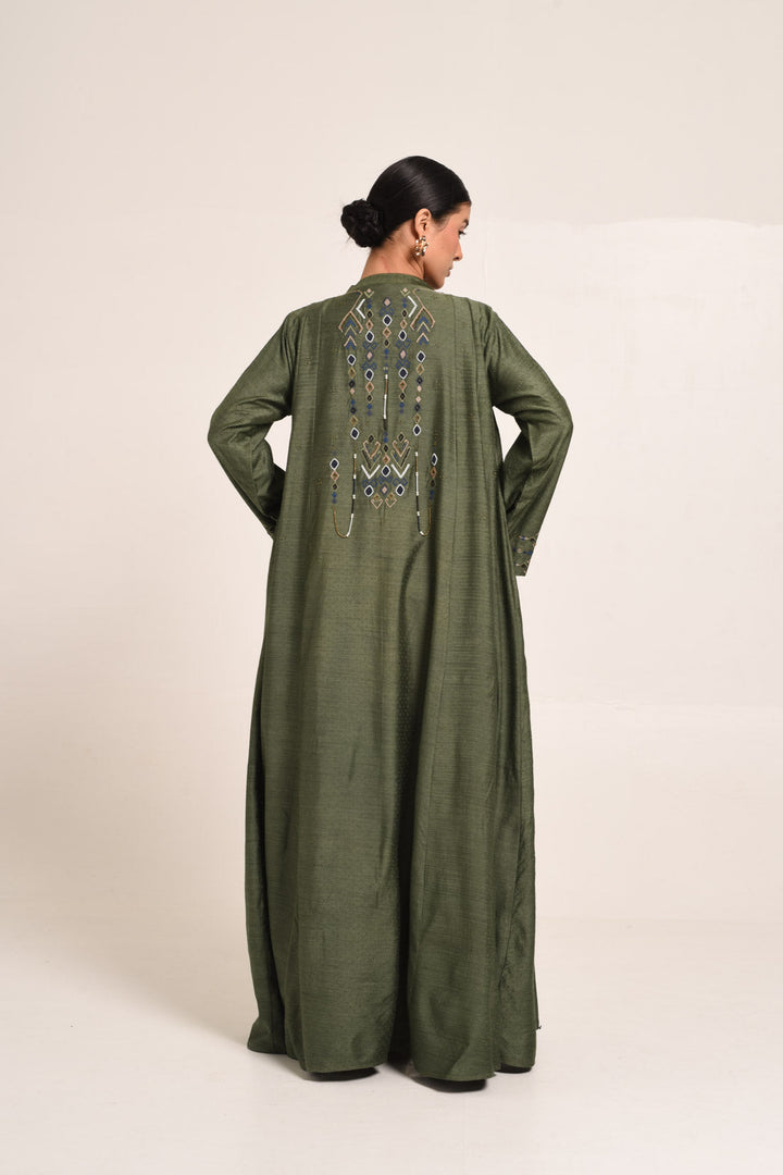 PERÚ OLIVE ABAYA SET