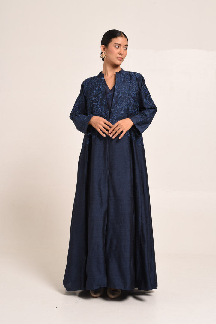 PERÚ NAVY BLUE ABAYA SET