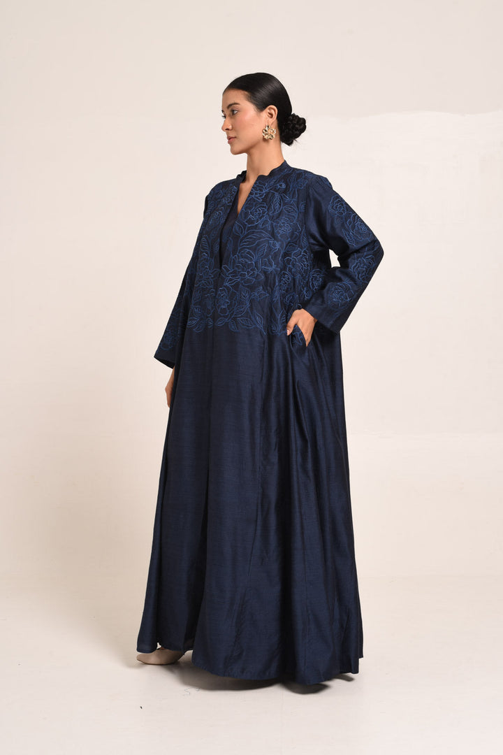 PERÚ NAVY BLUE ABAYA SET