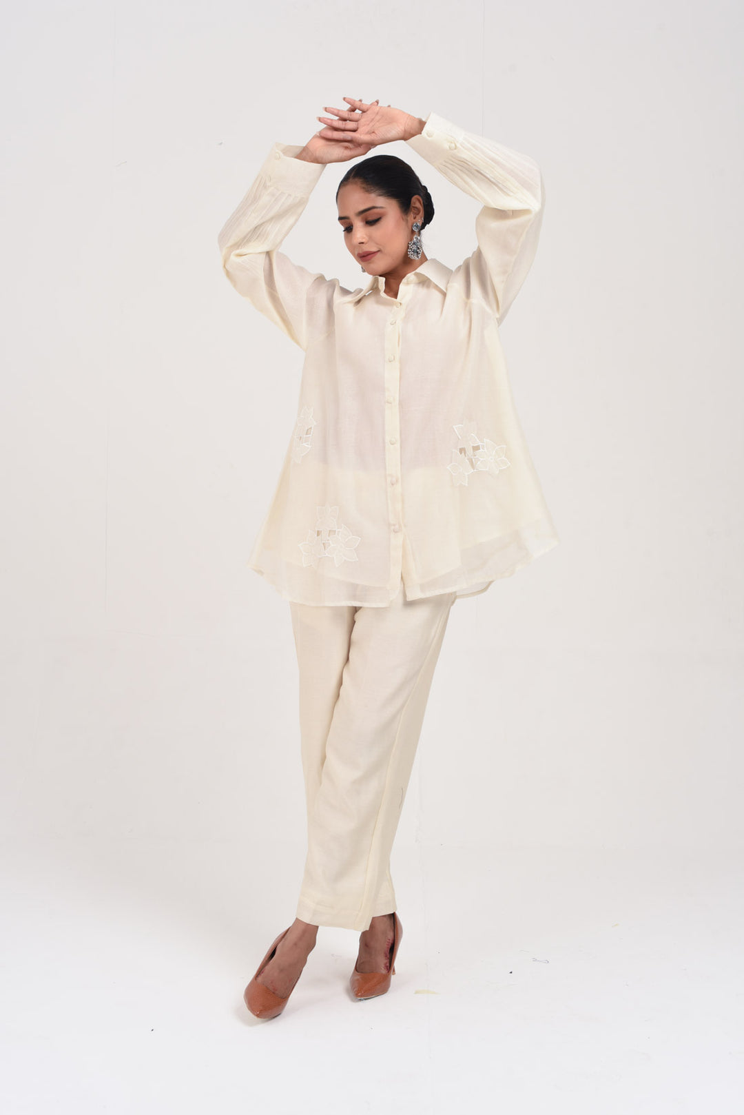 MIRAYA TUNIC SET ECRU