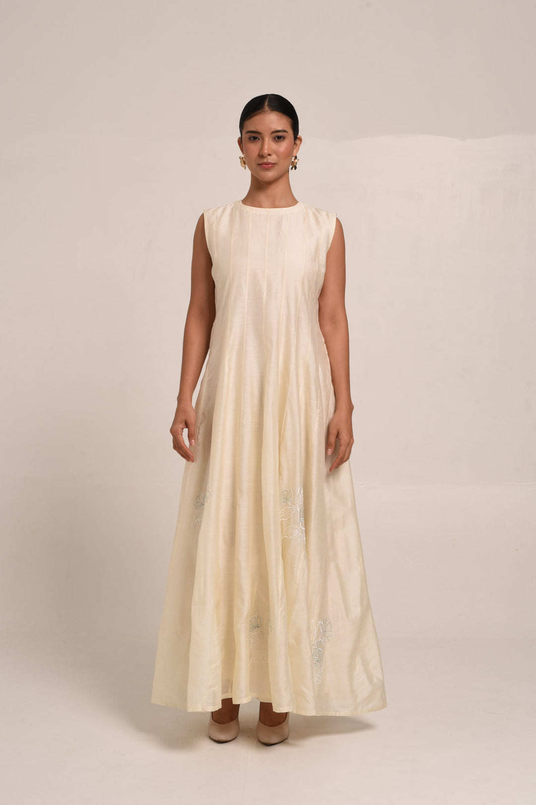 PERÚ ECRU PANELLED DRESS