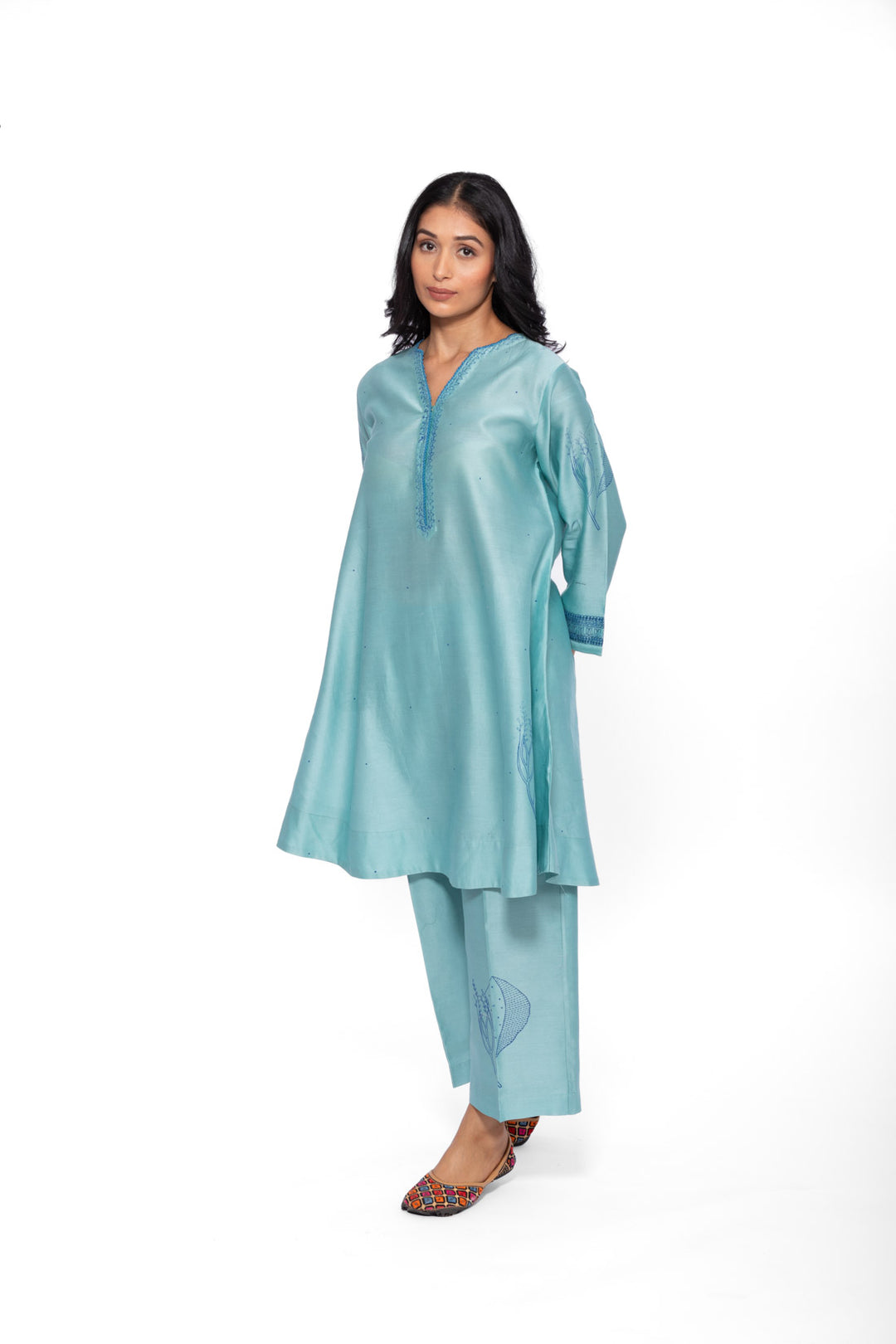 ROSETTE TEAL LILY GABA TUNIC SET 21