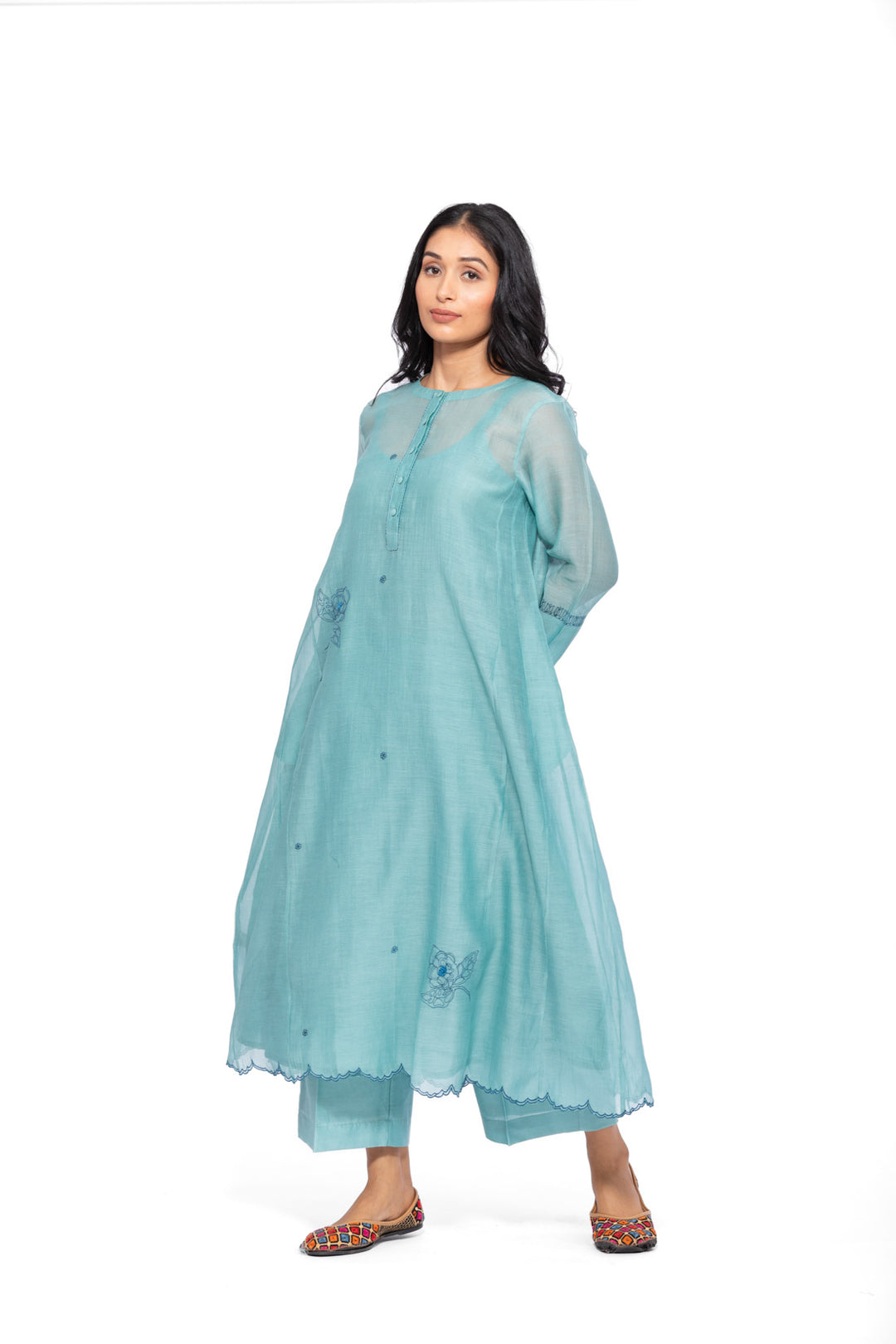 ROSETTE TEAL LILY INK GABA TUNIC SET 12