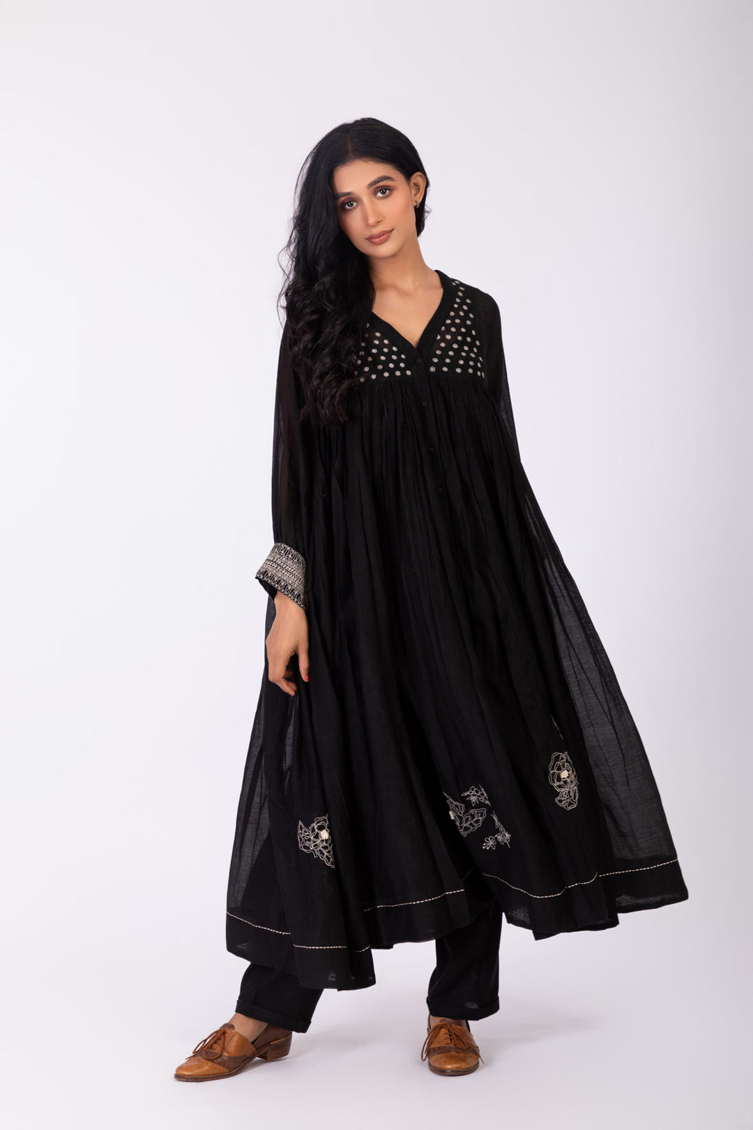 ROSETTE BLACK CHARCOAL INK JACKET CO-ORD SET