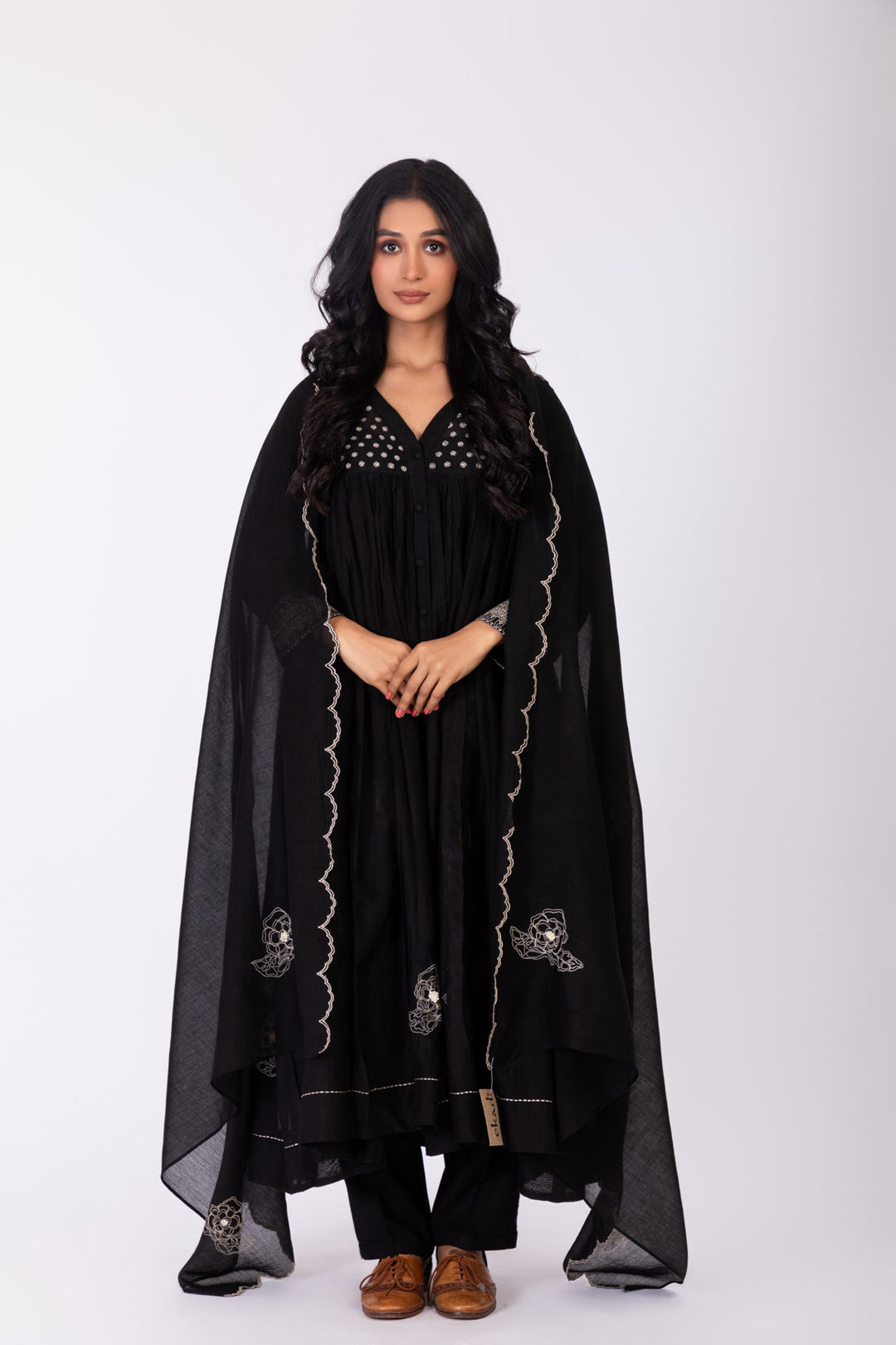 ROSETTE BLACK CHARCOAL INK JACKET CO-ORD SET