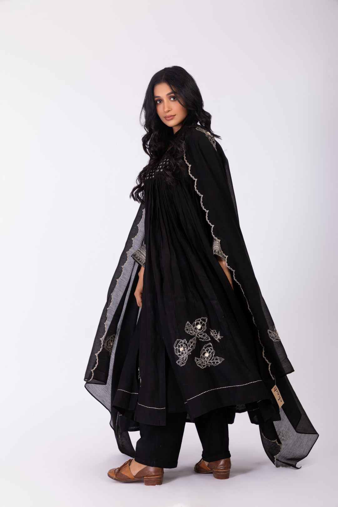 ROSETTE BLACK CHARCOAL INK JACKET CO-ORD SET