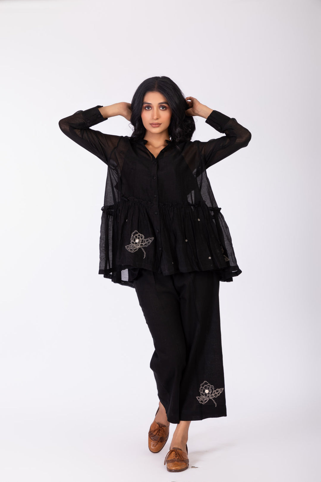 ROSETTE BLACK CHARCOAL INK CO-ORD SET