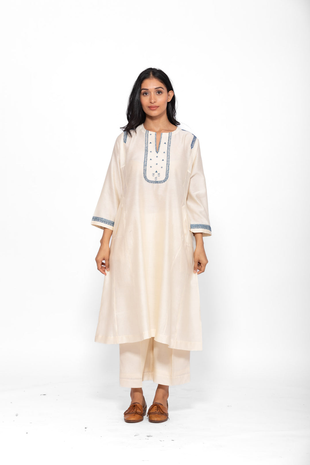 ROSETTE BLUE WHITE LILY GABA TUNIC SET 5
