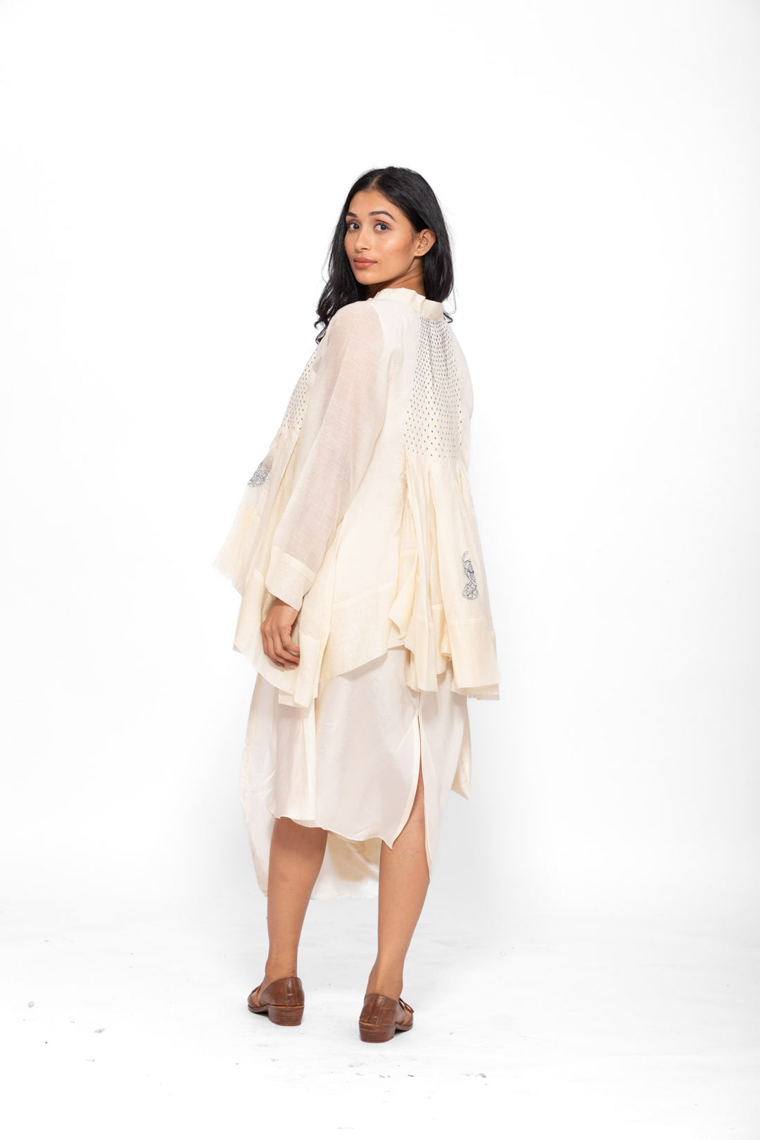 ROSETTE BLUE  WHITE LILY DEEMAH DRESS 2