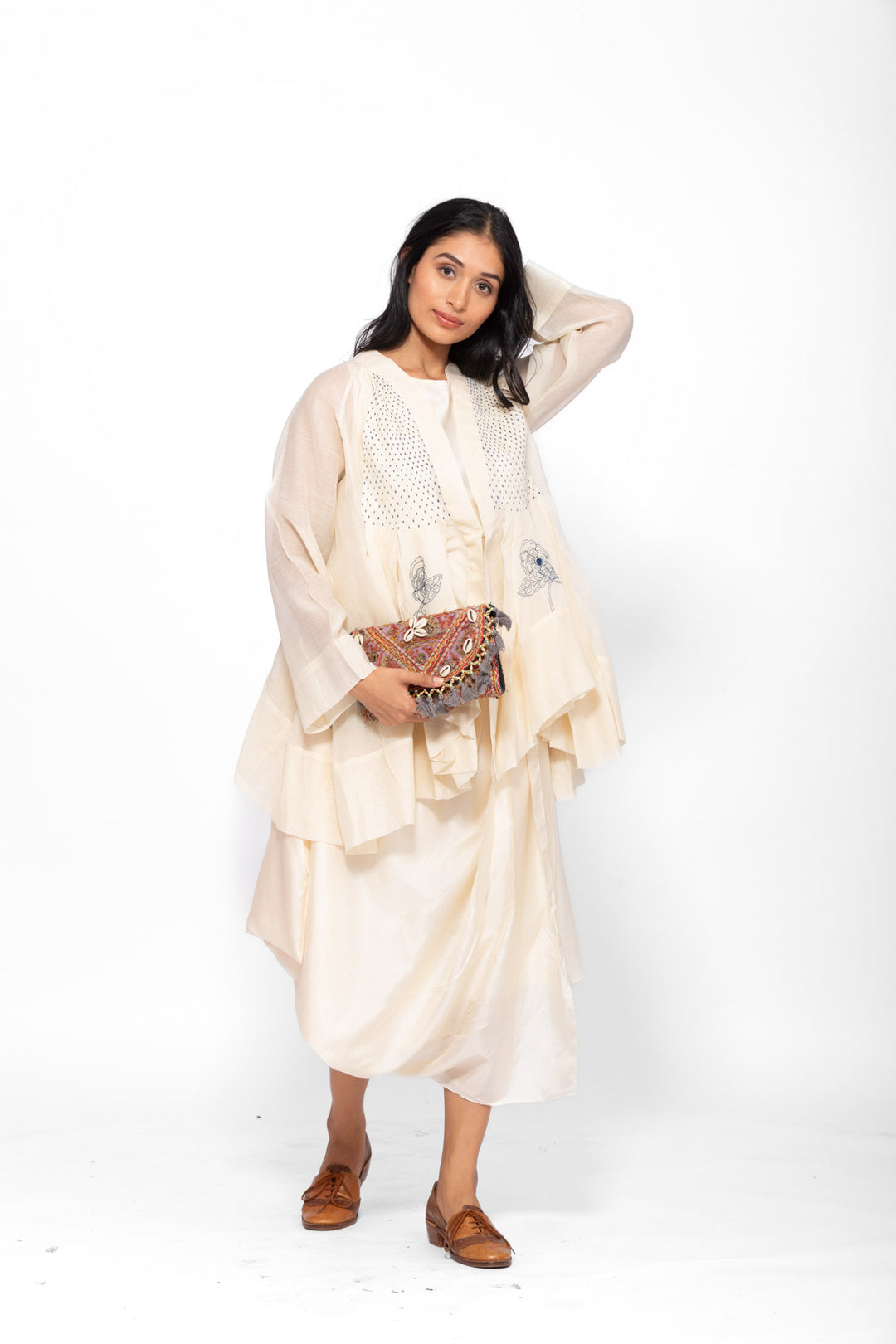 ROSETTE BLUE  WHITE LILY DEEMAH DRESS 2