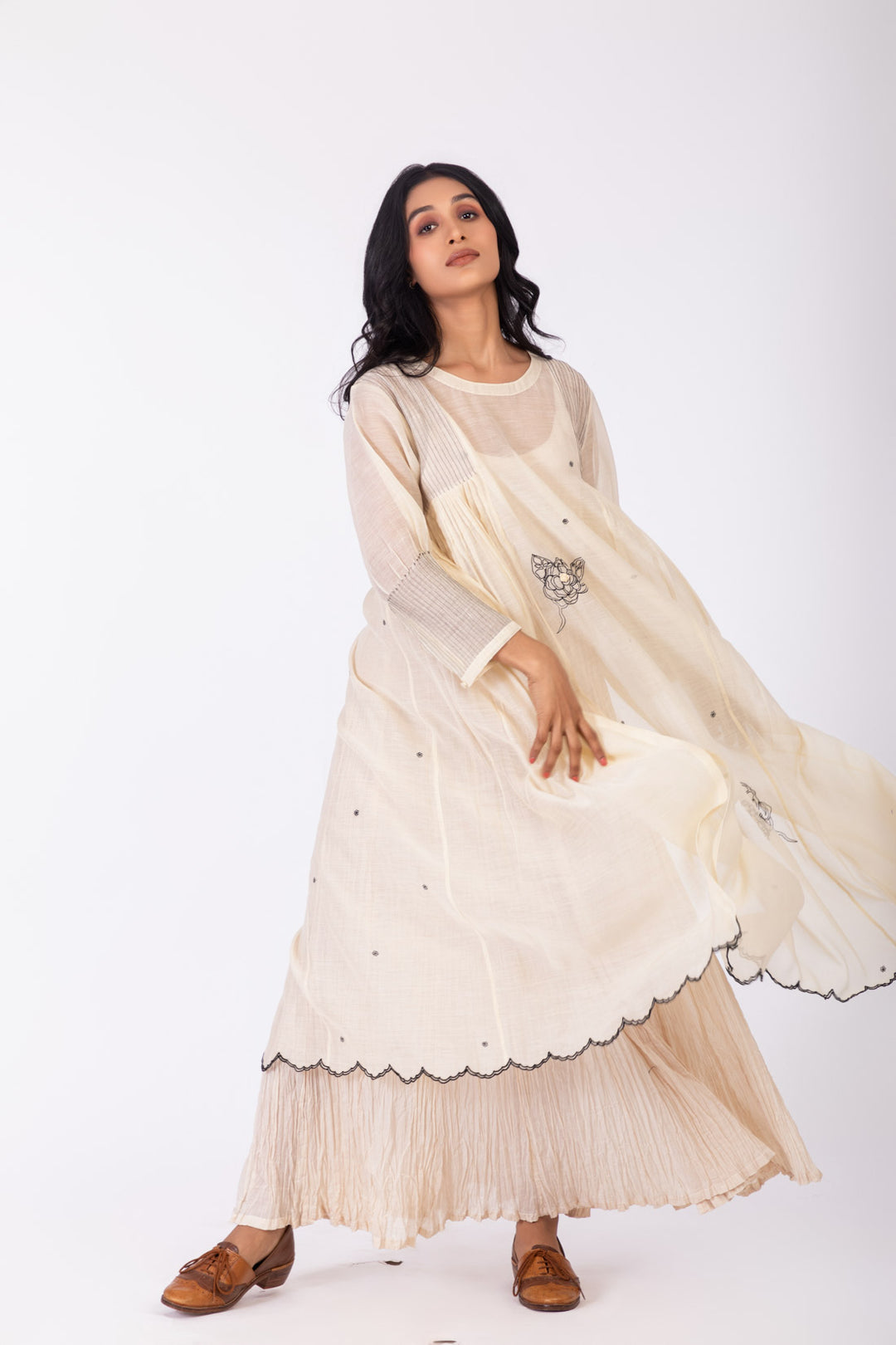 ROSETTE WHITE LILY INK CHICAGO DRESS