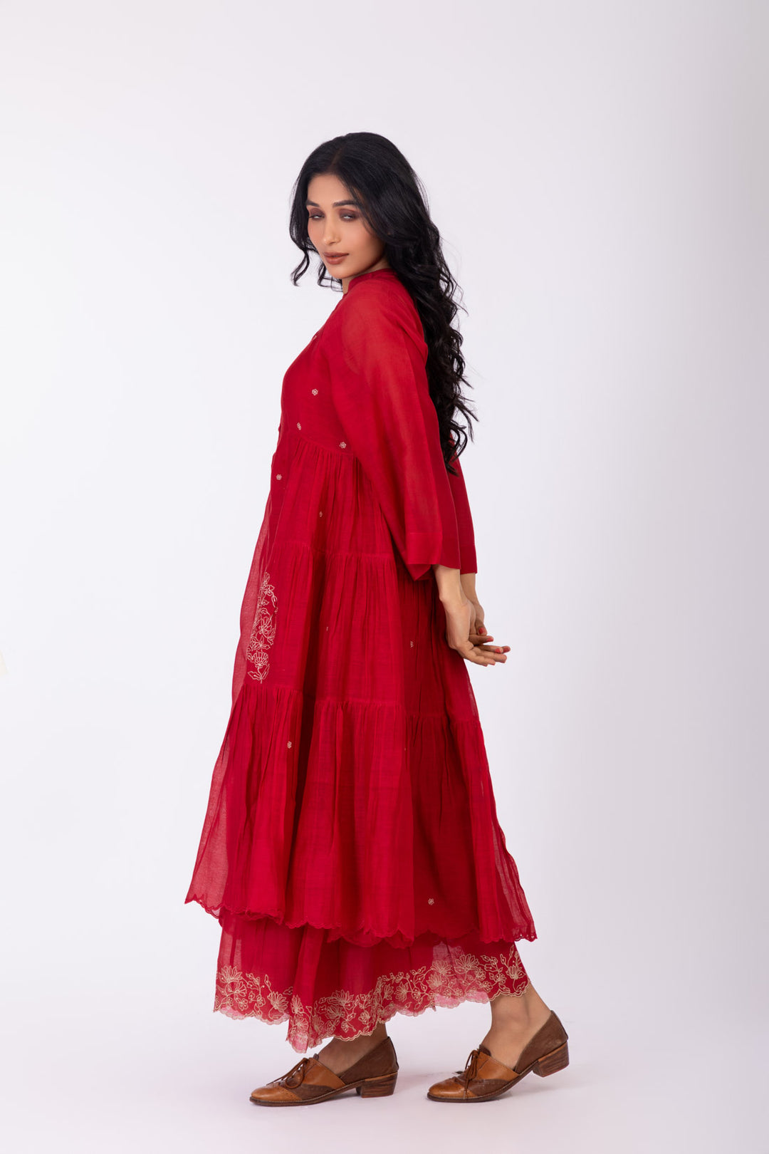 ROSETTE CRIMSON INK MONOROE DRESS