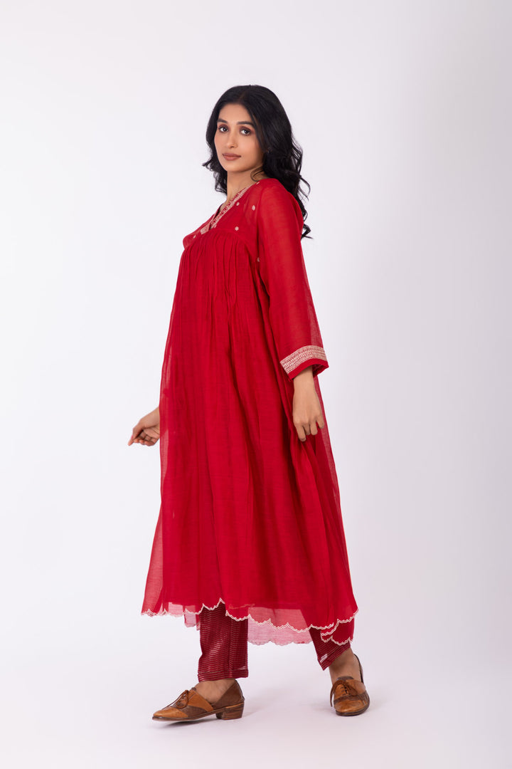 ROSETTE CRIMSON INK GABA TUNIC SET