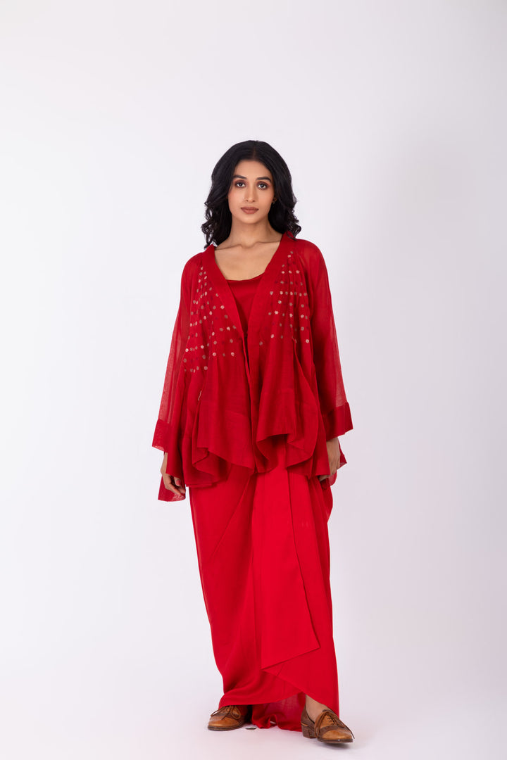 ROSETTE CRIMSON INK JACKET SET