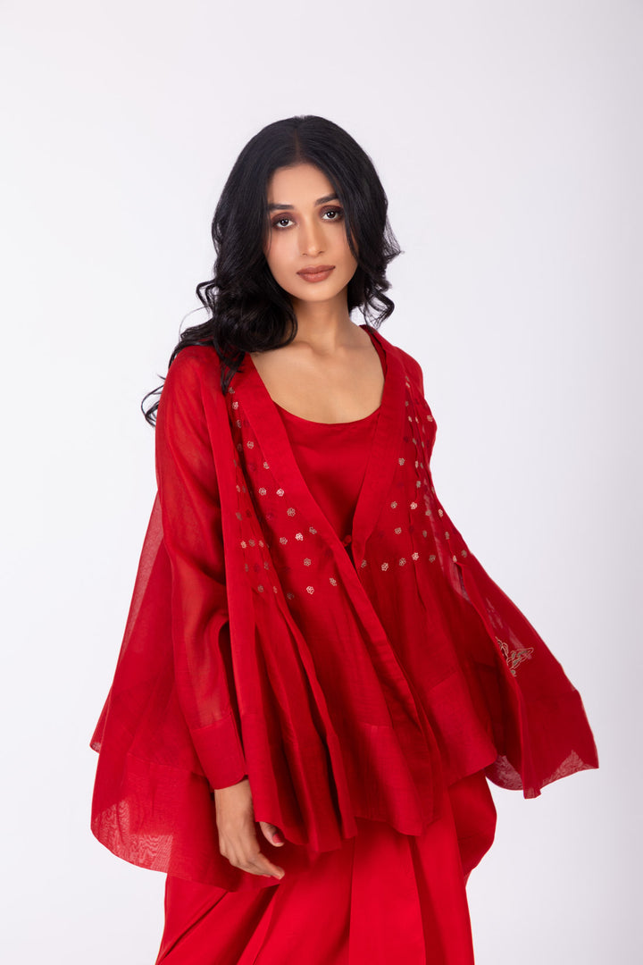 ROSETTE CRIMSON INK JACKET SET