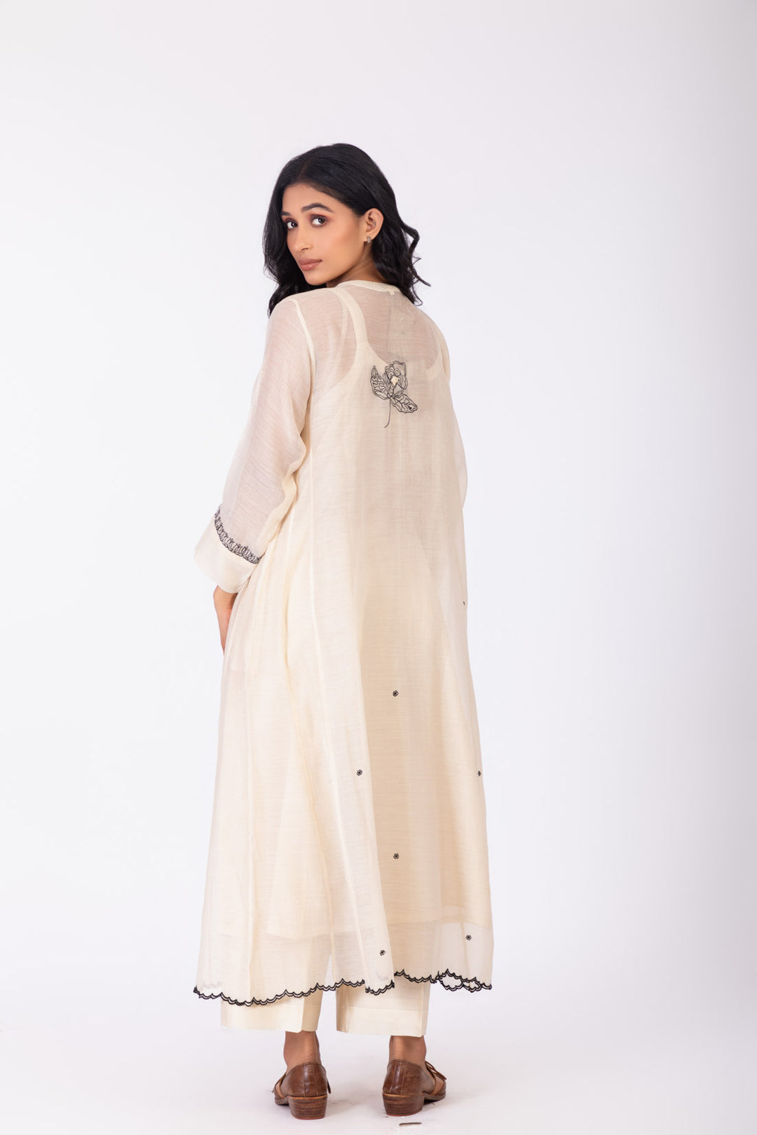 ROSETTE WHITE LILY INK GABA TUNIC SET