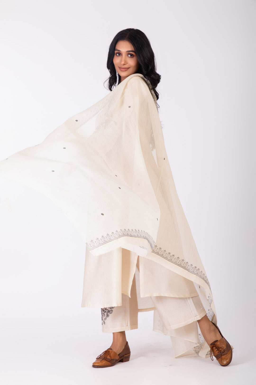ROSETTE WHITE LILY INK GABA KALI TUNIC SET