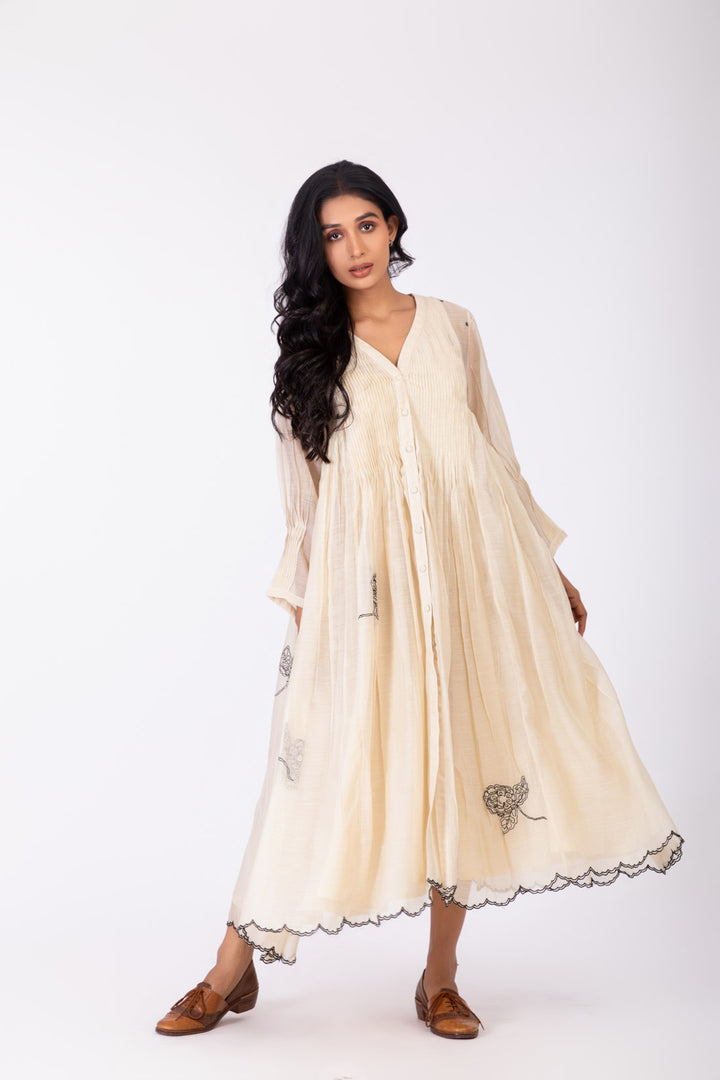 ROSETTE WHITE LILY INK MONOROE DRESS