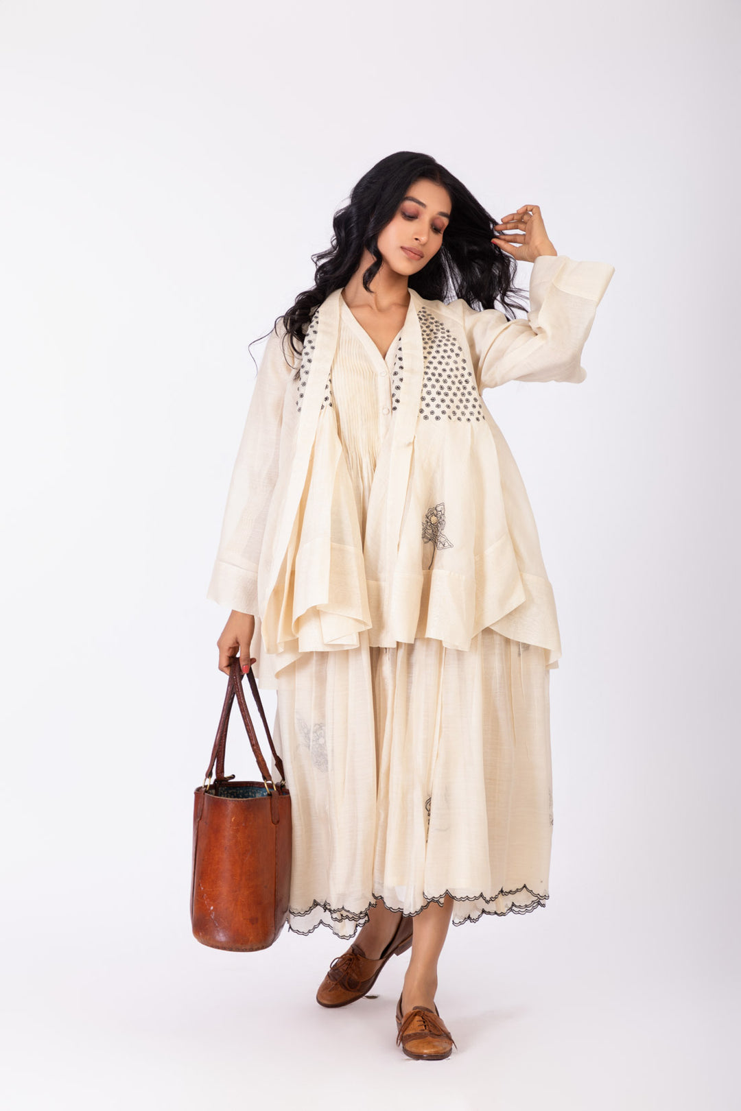 ROSETTE WHITE LILY INK JACKET DRESS SET