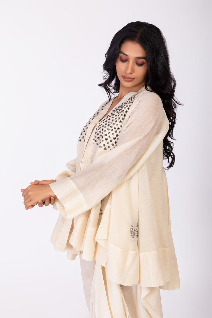ROSETTE WHITE LILY  INK JACKET SET