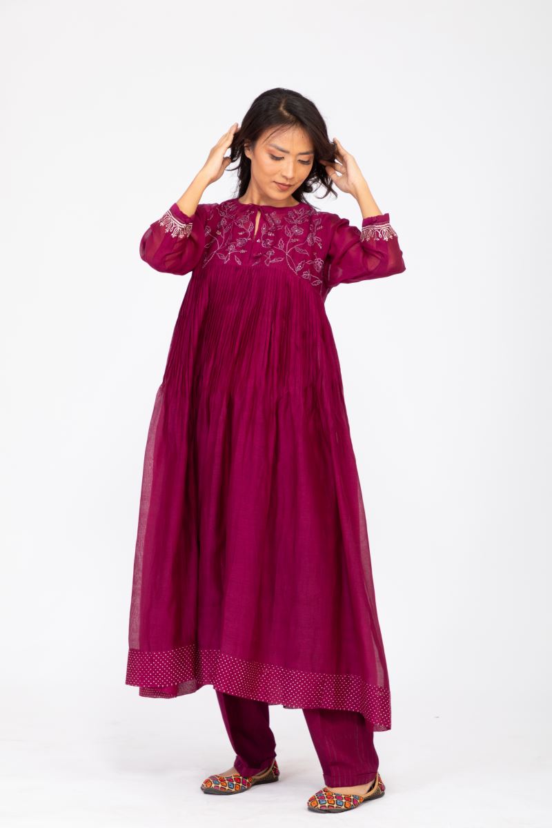PURPLE ROSEWOOD KURTA SET