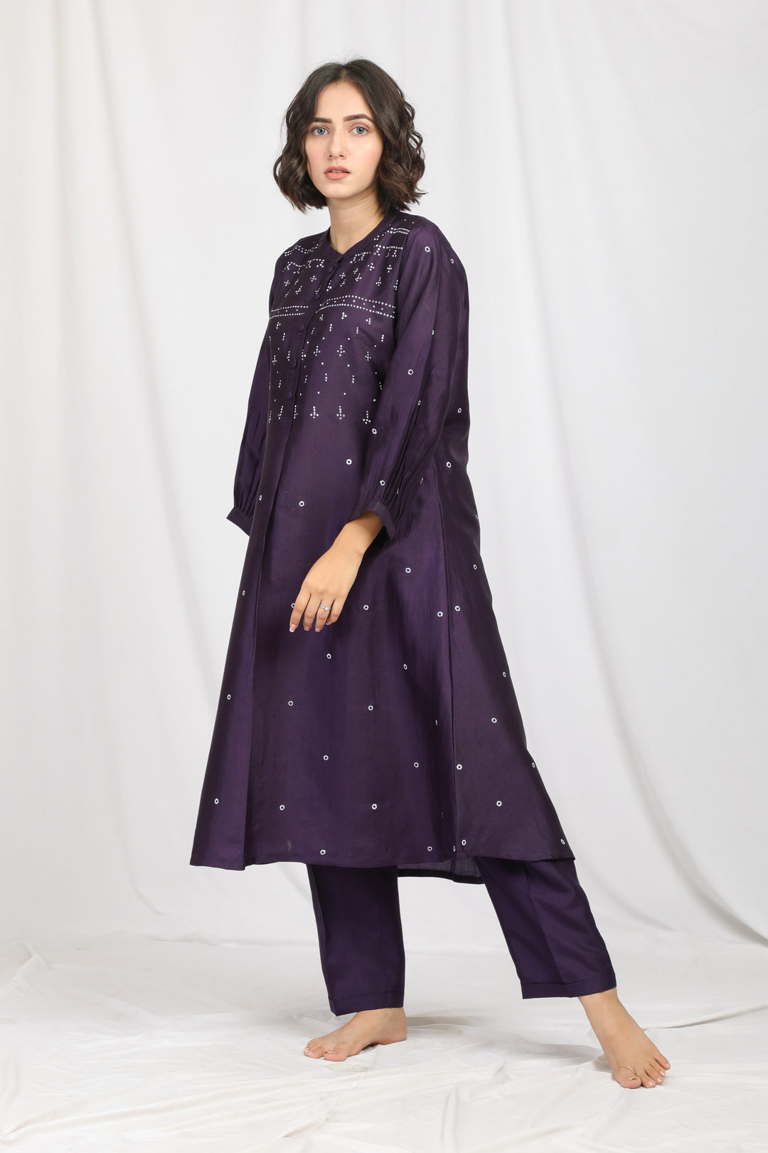 NISHITA SILK OVERLAY  CO-ORD SET