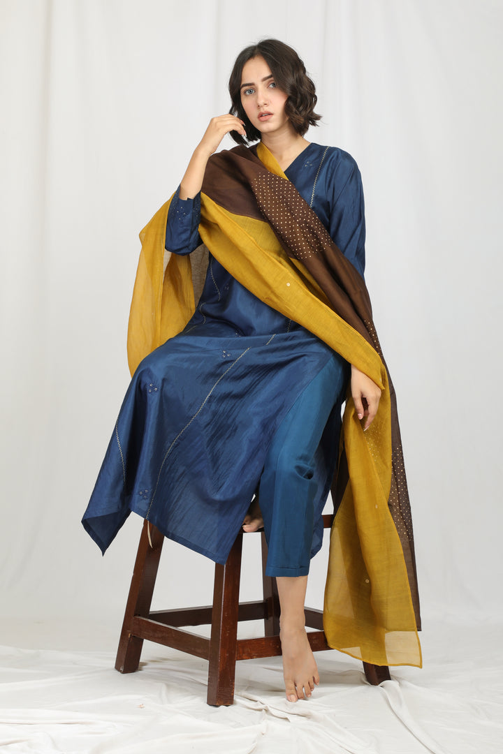 RAJESHWERI SILK OVERLAY SET