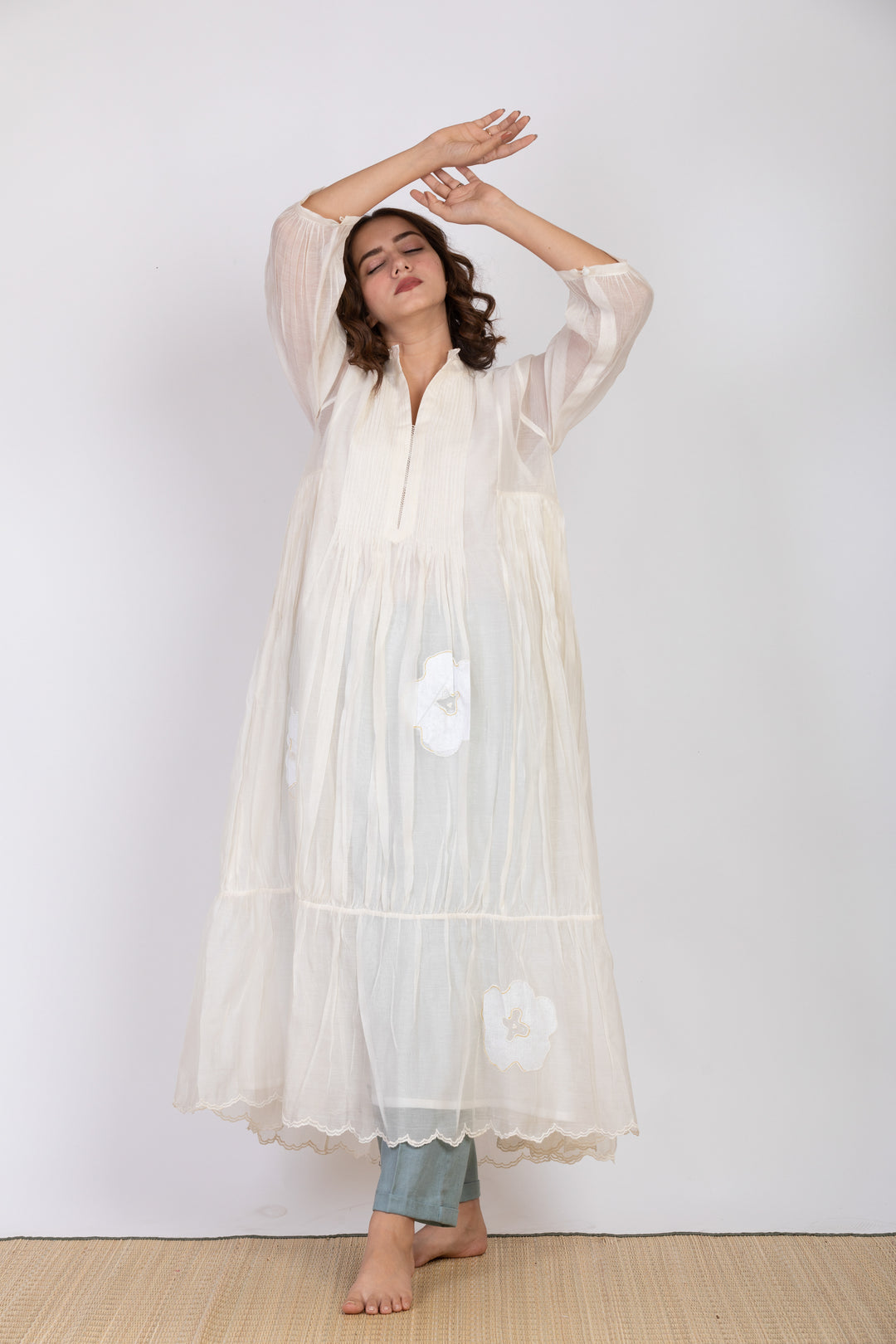 SHELLY SUMMER SILK OVERLAY DRESS