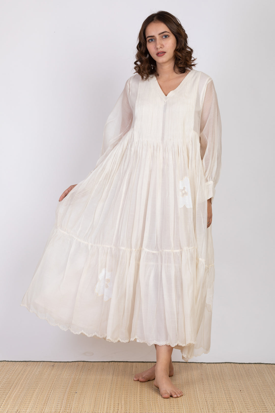 REILEY SILK OVERLAY DRESS