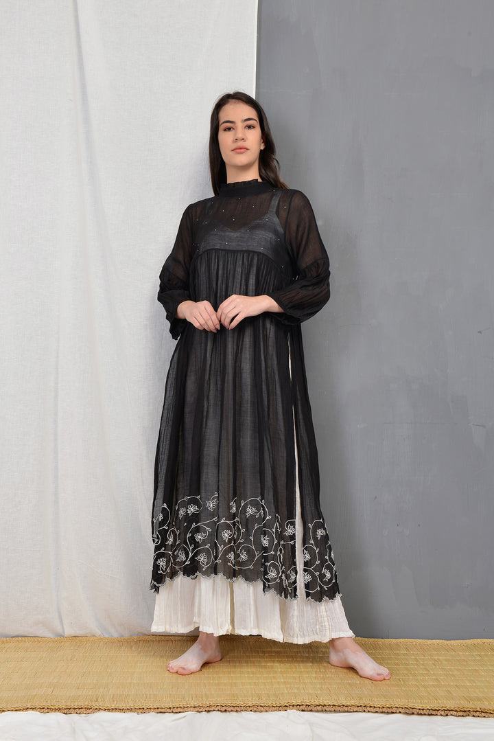 JUNE SILK OVERLAY DRESS