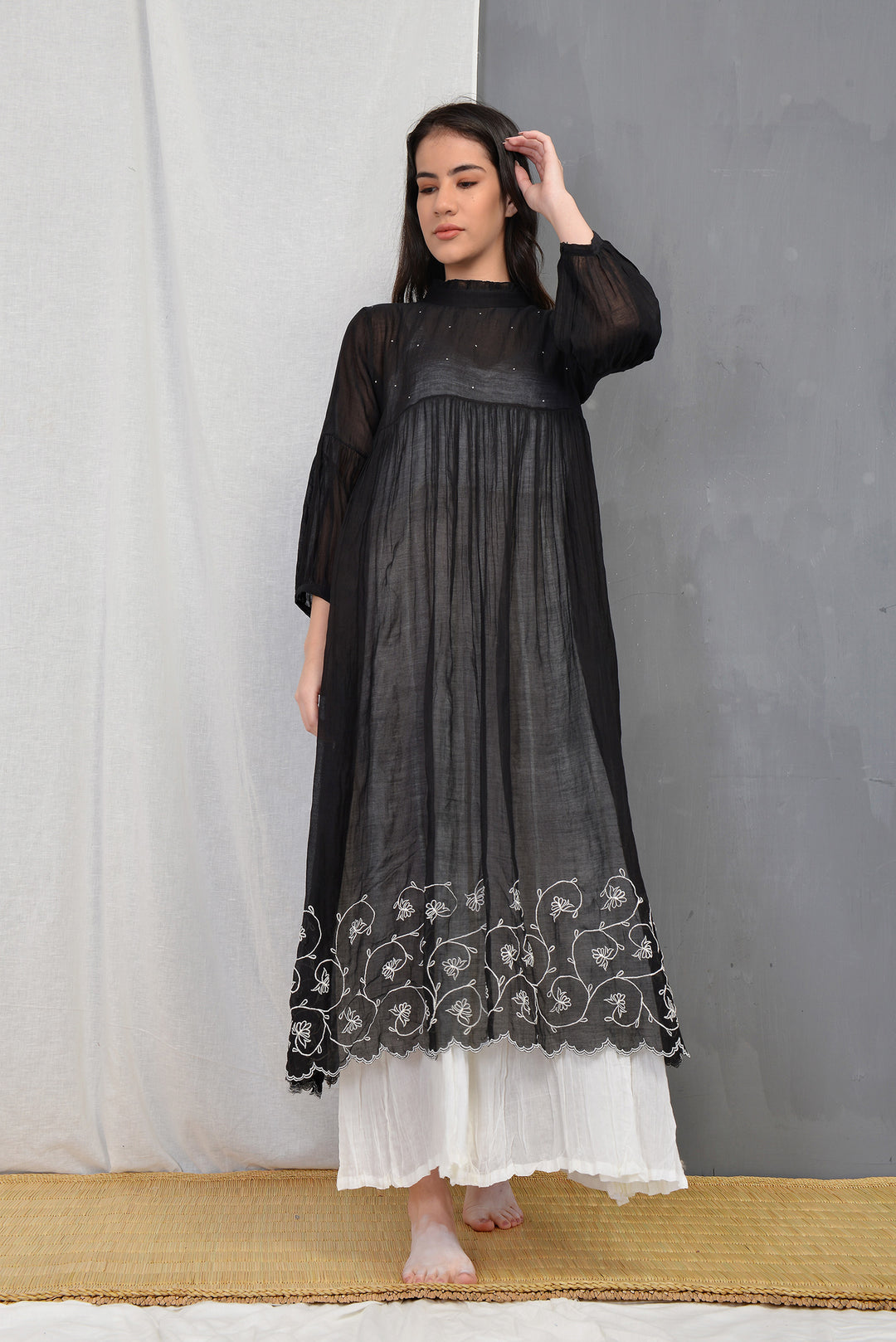 JUNE SILK OVERLAY DRESS