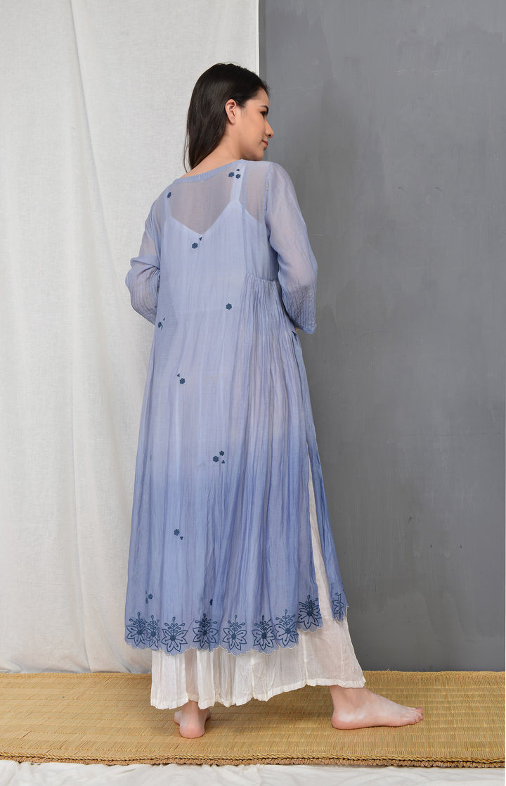 APRIL SILK OVERLAY DRESS
