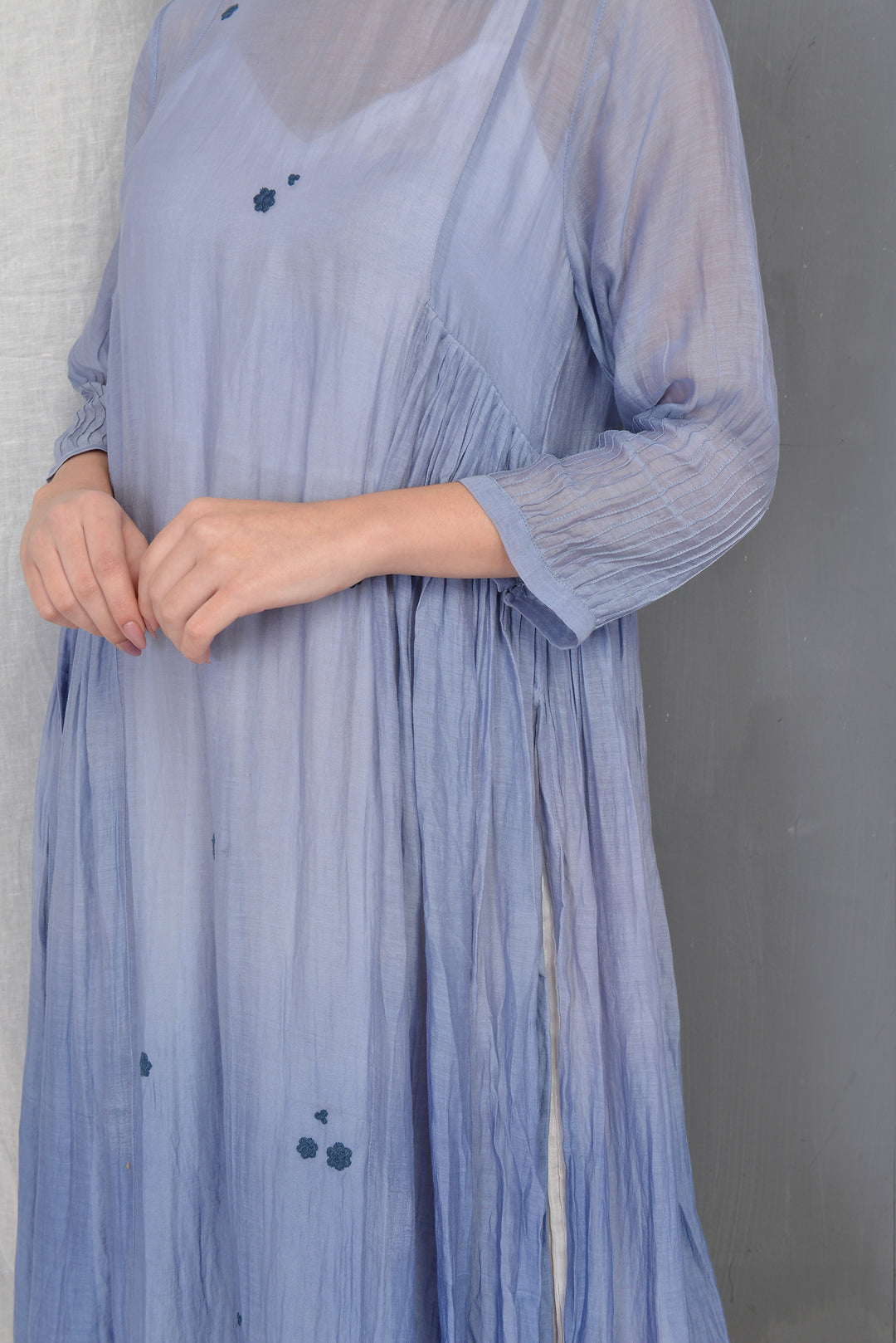APRIL SILK OVERLAY DRESS