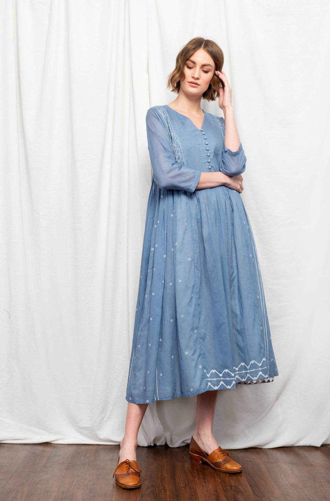 pleated overlay dress Katia Overlay Pleated Dress