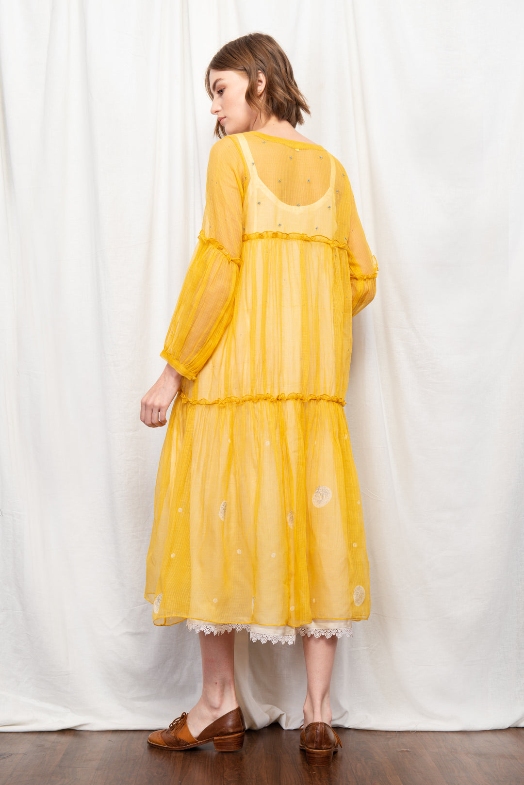 ROSE SILK OVERLAY DRESS