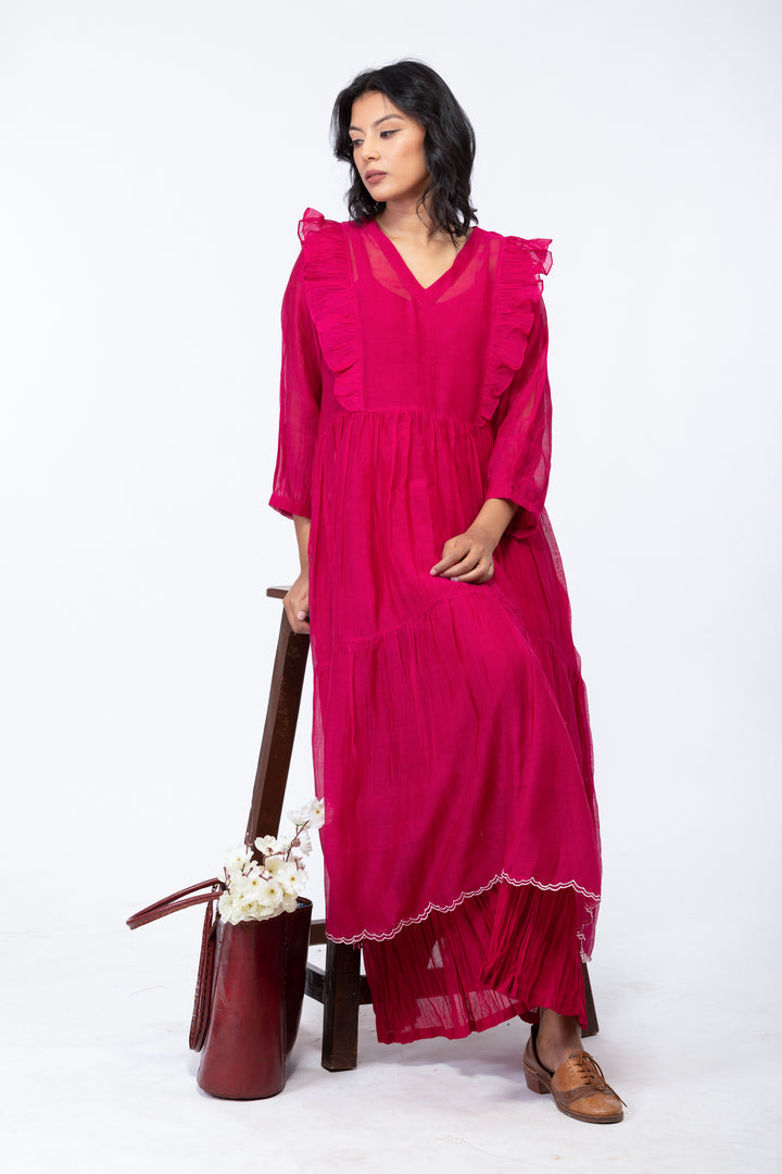 CASEY SILK OVERLAY DRESS