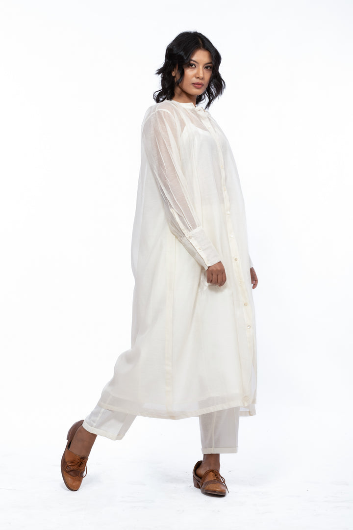 ANAITA ECRU SILK OVERLAY