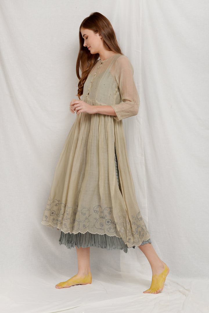 MARGERET SILK OVERLAY DRESS