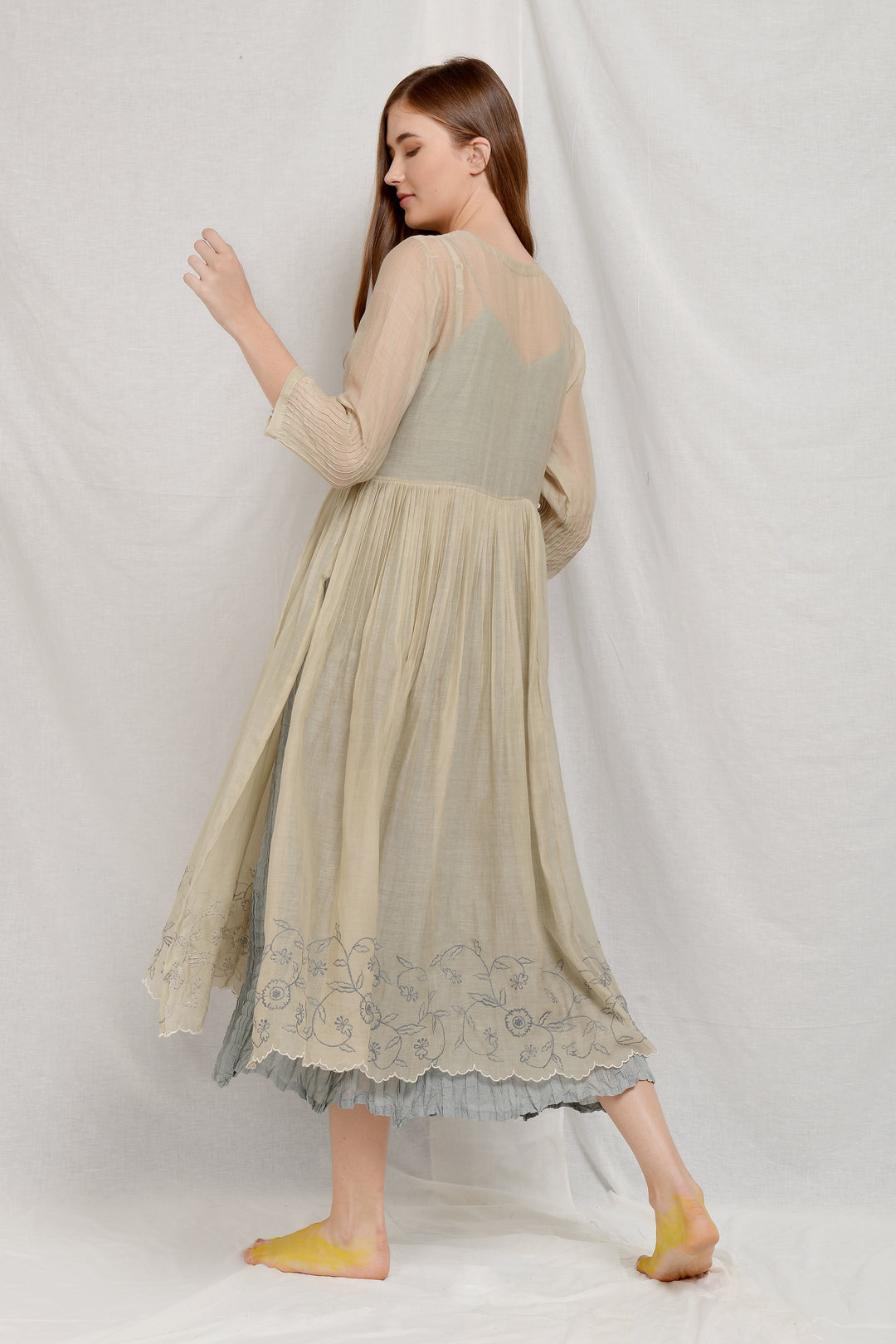 MARGERET SILK OVERLAY DRESS