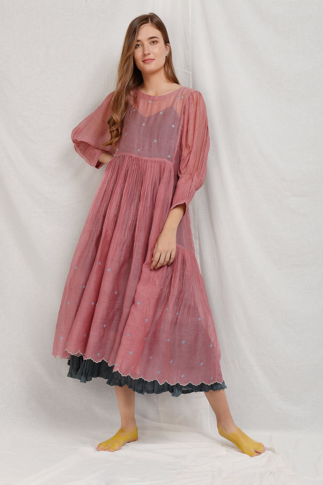 DAISY SILK OVERLAY DRESS