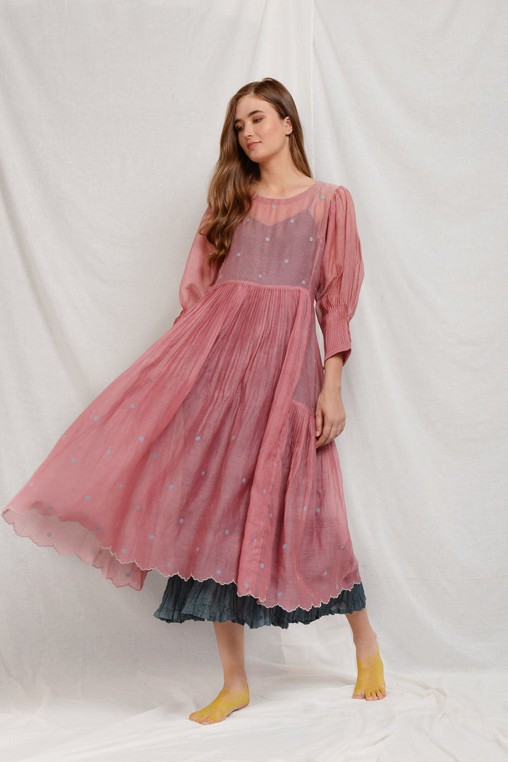 DAISY SILK OVERLAY DRESS