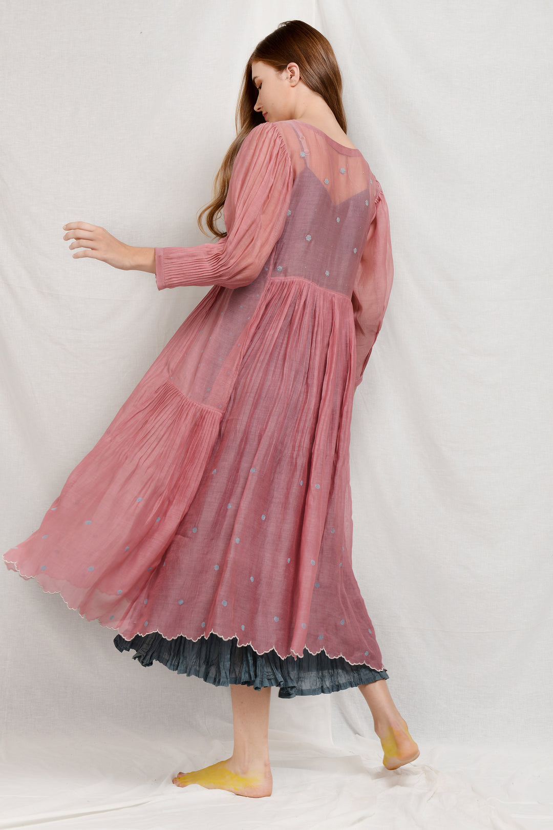 DAISY SILK OVERLAY DRESS
