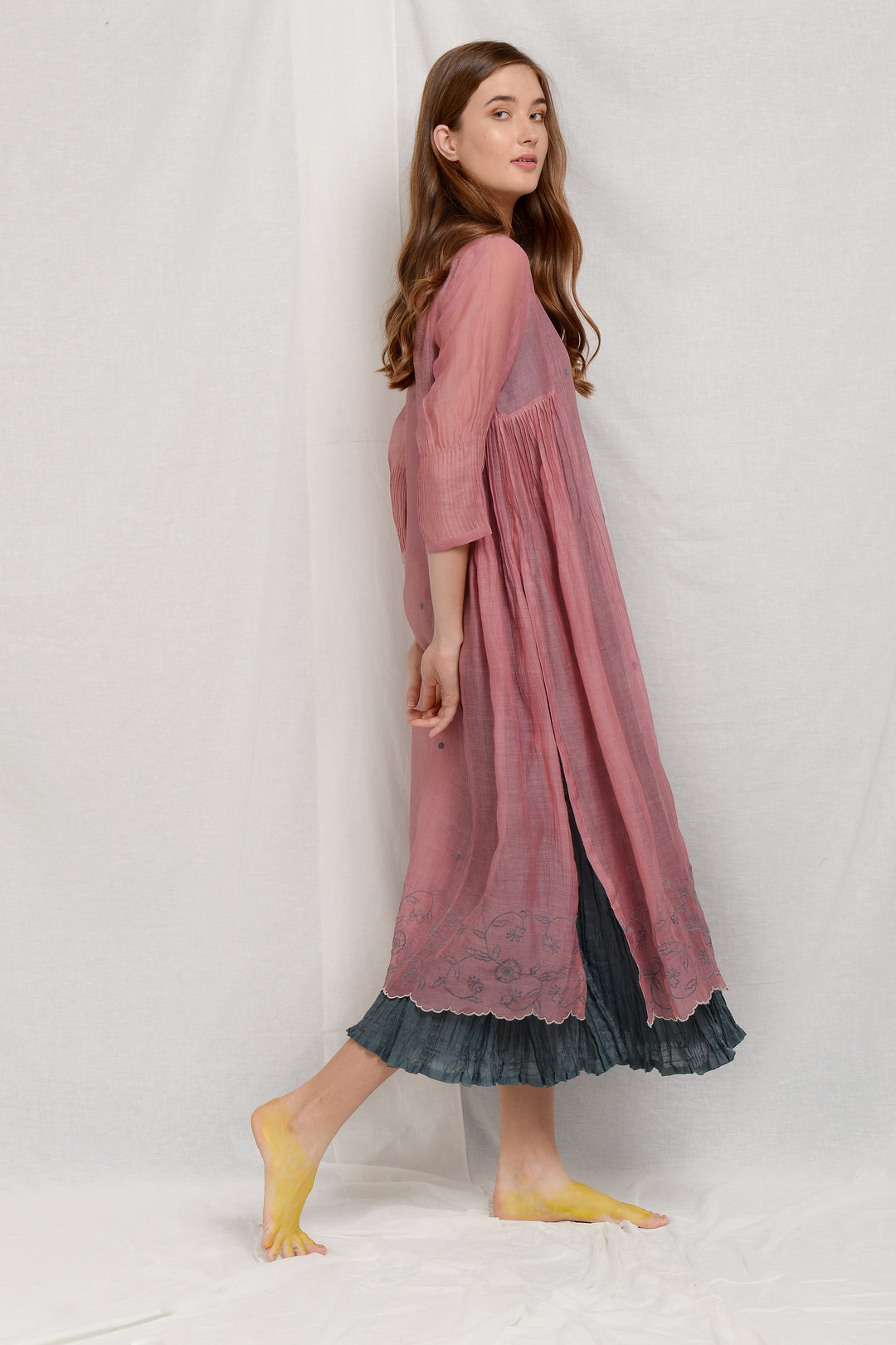 NANCY SILK OVERLAY DRESS
